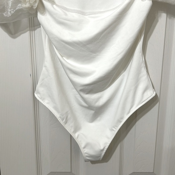 Free People Intimately, Pretty Petals Bodysuit in Ivory, Small, NWOT - Picture 9 of 11